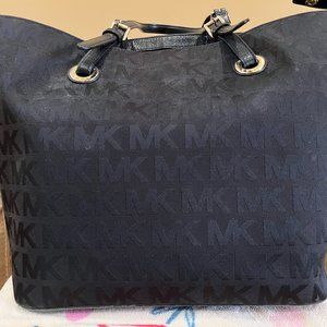 Michael Kors Large Black Canvas Tote